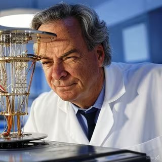 Des chercheurs téléportent un photon sur 270 mètres en plein air : une étape clé vers l’Internet quantique du futur 3 Une image créée par l'IA de Richard Feynman et un ordinateur quantique. © IA Grok de über Moron Musk
